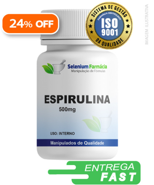 ESPIRULINA 500mg | Algas sacietogênica, auxilia na suplementação vegetariana e mais.