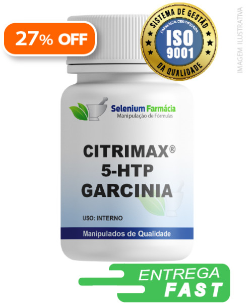 CITRIMAX + 5HTP + GARCÍNIA CAMBOGIA | Reduz ingestão calórica, queima gorduras, inibe doces e mais.