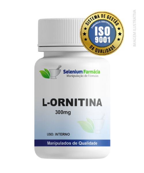 L - ORNITINA 300mg | Ganho de massa muscular, produção de colágeno, hormônio do crescimento e mais.