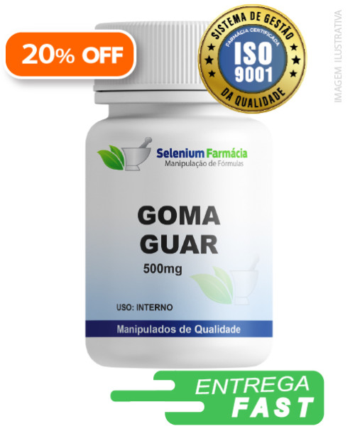 GOMA GUAR 500mg | Promove saciedade e regularização das funções intestinais e moderador de apetite.