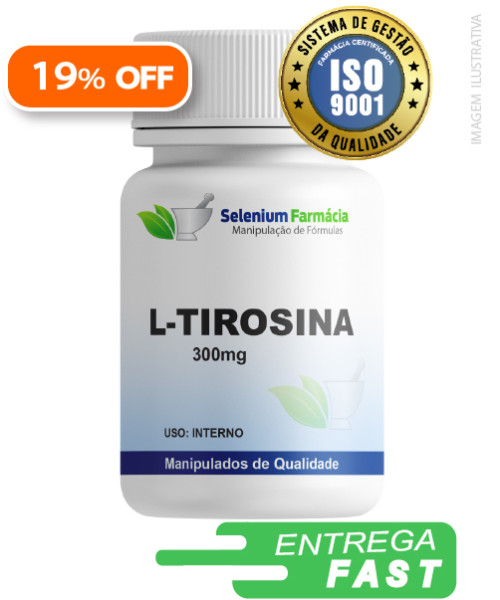 L-TIROSINA 300mg | Supressor de apetite, Ajuda na ansiedade e depressão, libera hormônios e mais.