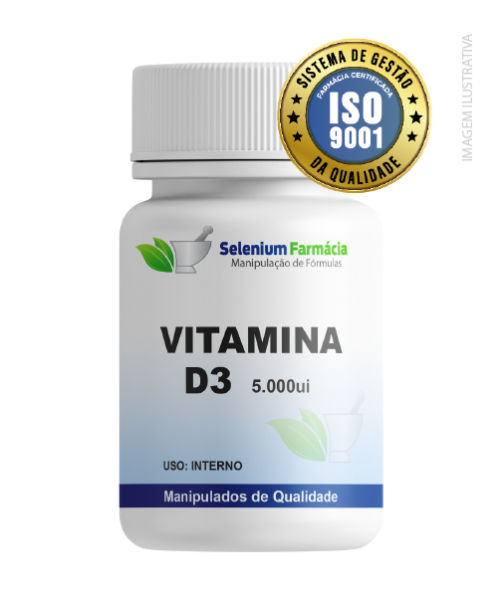 Vitamina D3 5.000UI | Auxilia no Fortalecimentos dos Ossos, Recuperação pós Fratura e mais.