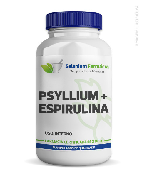 PSYLLIUM 250mg + ESPIRULINA 250mg | Fibras e algas sacietogênica, nutrição vegetariana e mais.