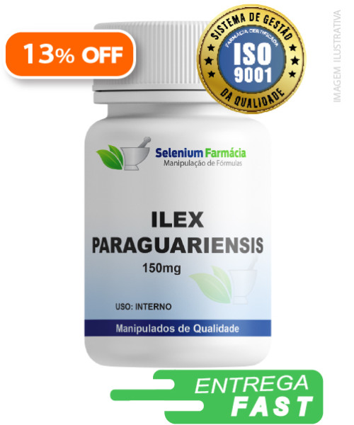 ILEX PARAGUARIENSIS 150mg (Erva Mate) | Produz sensação de saciedade, diminui colesterol e mais.