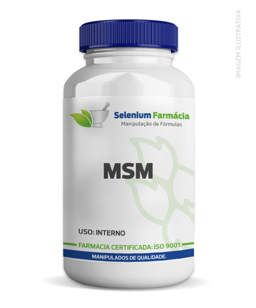 Enxofre Orgânico (MSM) 500mg | Potente Analgésico, Fortalece a Pele, Unhas, Cabelo e Articulações.