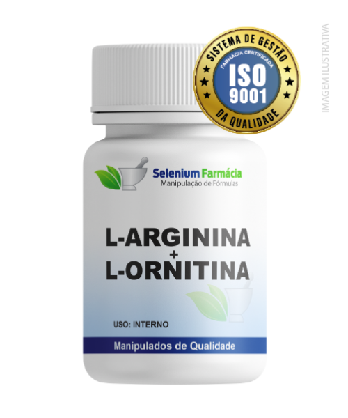 L-ARGININA + L-ORNITINA | Produção do hormônio do crescimento, função hepática, reduz gordura e mais